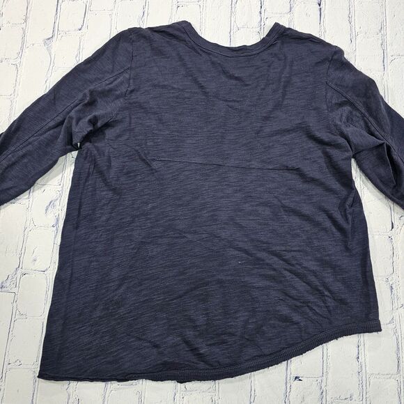 Wilt USA Shrunken Crew 3/4 Sleeve Mock Layer Tee Shirt Navy Blue WOMENS SIZE XS - Picture 10 of 12